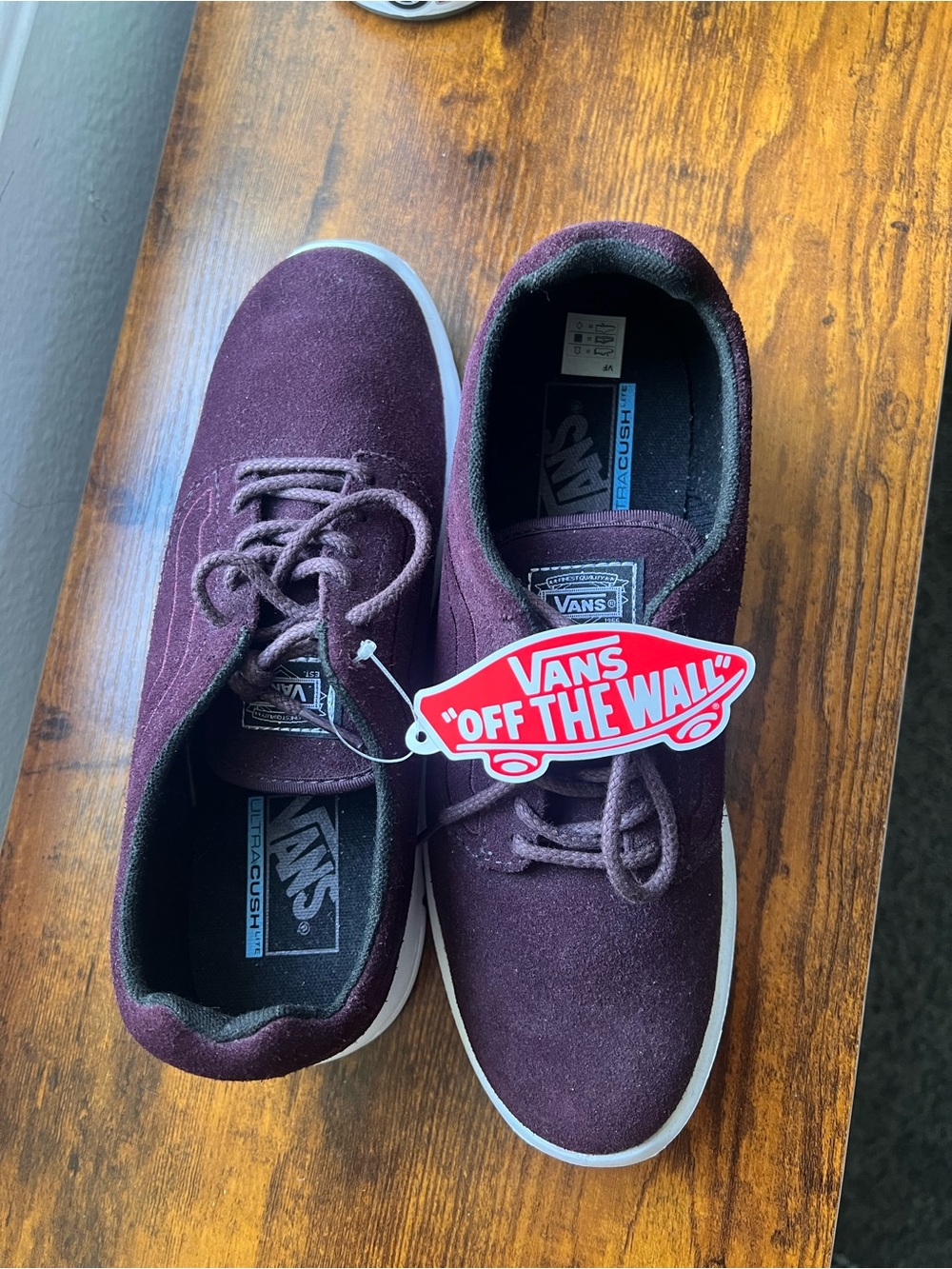 NWT Vans ISO 1.5 UltraCush Lite Burgundy Suede Sneakers | Women's 9 / Men's 7.5